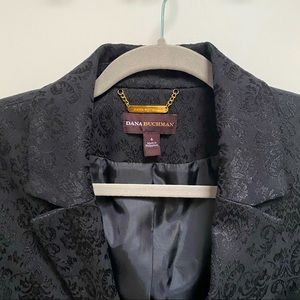 Dana Buchman black paisley/damask blazer NWOT